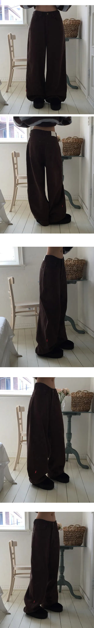 Golden Corduroy Wide Long Pants - 3 colors