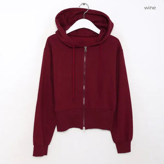 Cropped hoodie zip-up