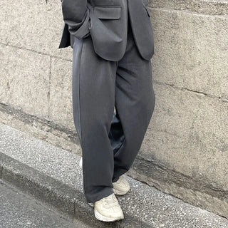 Two-pleat wide slacks