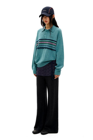 [Moromoro2] Wool Polo Knit Sweater