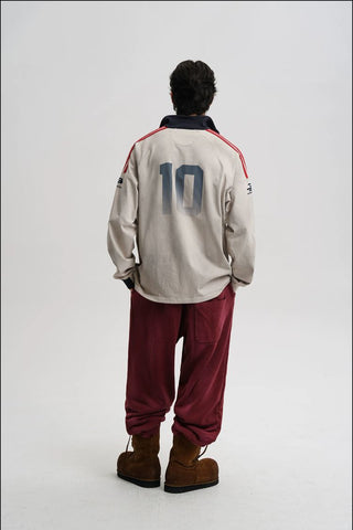 [MASONPRINCE] Racing Half-Zip Pullover