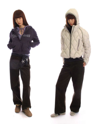 [NeverSeez] Corduroy Wide Leg Casual Pants
