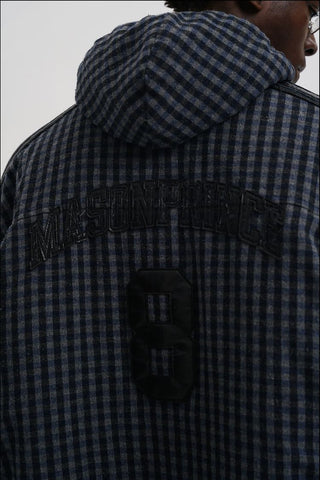 [MASONPRINCE] Embroidered Plaid Jacket