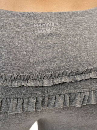 [Moromoro2] Soft Fleece Ruffle Skirt Flare  Pants