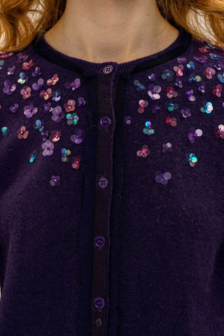 [Moromoro2]Sequin Embellished Cardigan