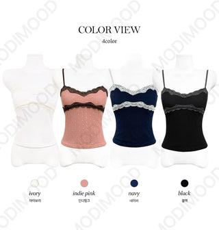 Strawberry Chocolate Dot Lace Sleeveless - 4 colors