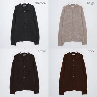 Colored button cardigan