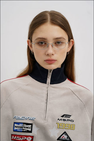 [MASONPRINCE] Racing Half-Zip Pullover