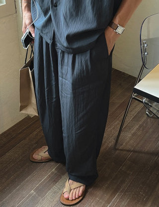 [PREMIUM] Hand RN Elastic Waist Wide Pants (2 colors, M~L)