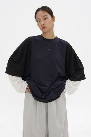 [MASONPRINCE] Lightweight 3-Piece Layered Long Sleeve Tee
