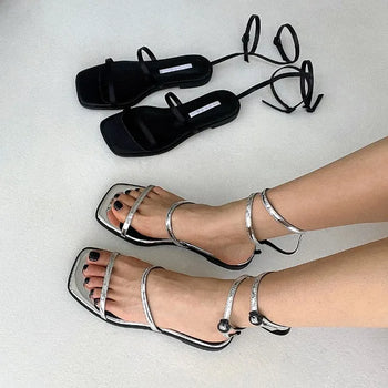 Simple Line Flat Sandals