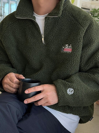 CLUB USA Wool Padded Half-Zip
