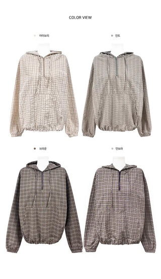 Bay Check Windbreaker Hoodie - 4 Colors