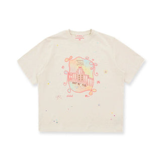 [Moromoro2] Illustrated Rabbit Rhinestone  T-Shirt