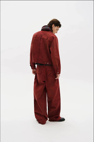 [MASONPRINCE] Washed Cotton Work Jacket & Pants Set