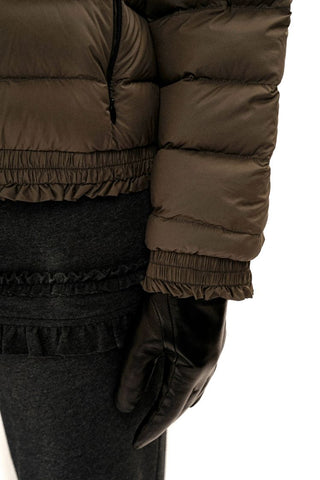 [Moromoro2] Lace Trim Hooded Down Jacket /  Vest