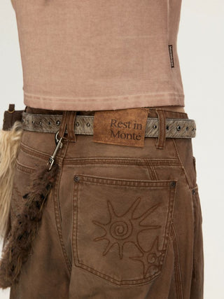 [Monterest] Horsehair Cowhide Saddle Buckle Belt