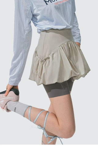 [Monterest] Reflective Print Bubble Sports Skirt