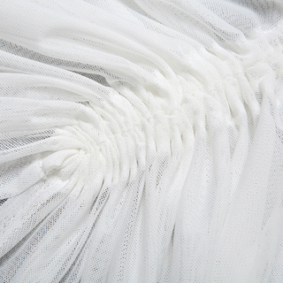 Ruched halter self tie mesh v neck mini dress