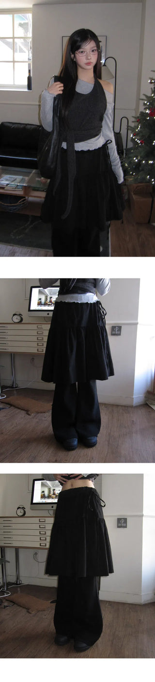 Perry Frill Cancan Midi Skirt