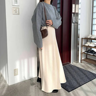 Flared long skirt