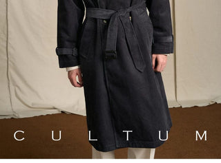 [CULTUM] Cotton Corduroy Mid-length Trench Coat