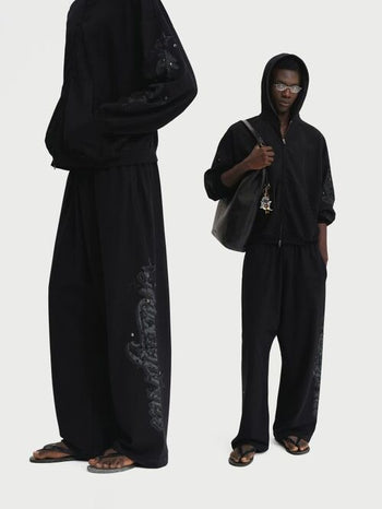 [MASONPRINCE] Bear Crystal Hoodie & Sweatpants Set