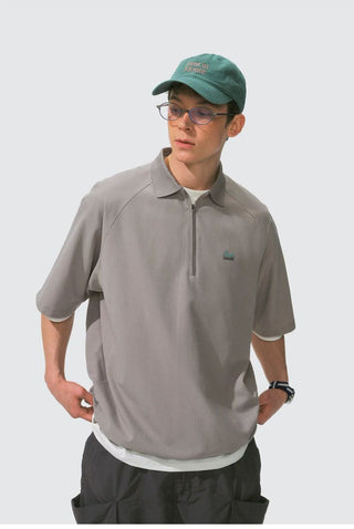 [Monterest] Quick-Dry Half-Zip Polo Shirt