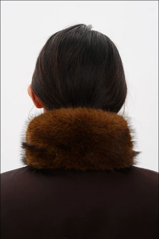 [MASONPRINCE] Fur Collar Oversized Bomber Jacket