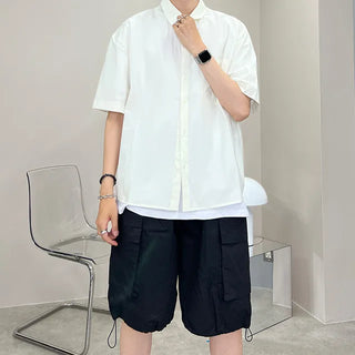 chalk cargo bermuda cotton pants