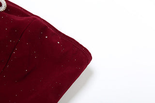 Bowknot glitter backless tube top