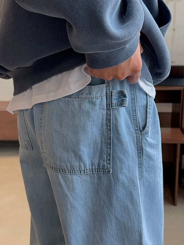 Bern Carpenter Pocket Elastic Denim Pants