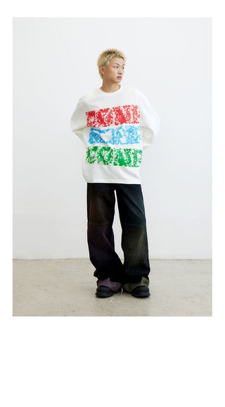 CONP spray-painted long sleeves (white)