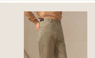 [CULTUM] Washed Cotton Cavalry Twill Straight Pants
