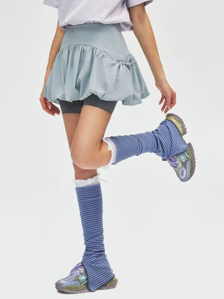 [Monterest] Reflective Print Bubble Sports Skirt