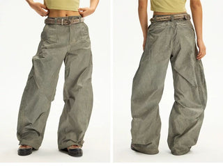 [Monterest] UPF50+ Washed Pleated Wide Pants