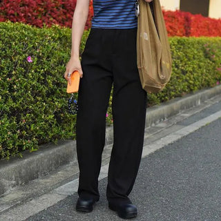 Black wide-leg pants