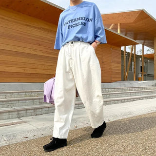 cotton balloon pants (white)
