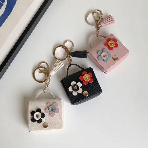 Flower AirPods Case Mini Bag Keyring (5 colors)