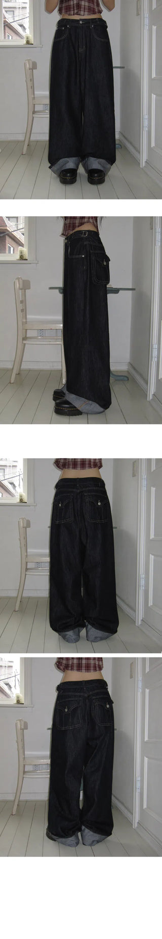 MD highly praised fit roll-up non-fade Raw fabric wide pt