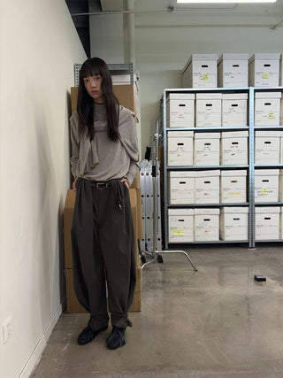 [NeverSeez] High-neck Color-block Knit Sweater