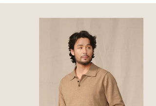 [CULTUM] Cashmere Blend Polo Knit Sweater