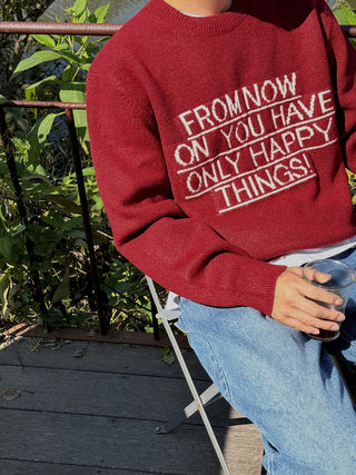 FROM NOW Intarsia Soft Knit