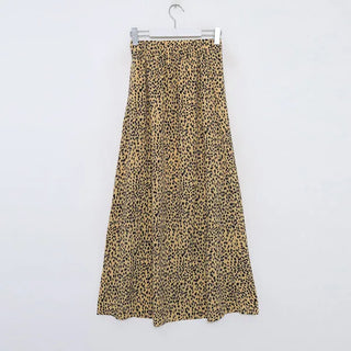 rizel leopard long skirt