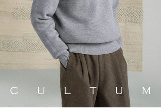 [CULTUM] Pure Wool V-Neck Knit Sweater
