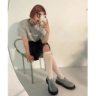 Sheer knee-high socks