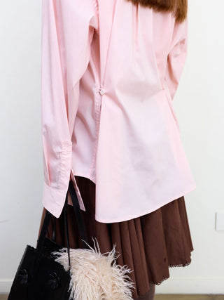 [NeverSeez] Lustrous Cotton Blend Shirt