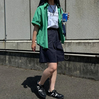 Roll-up half-sleeve shirt