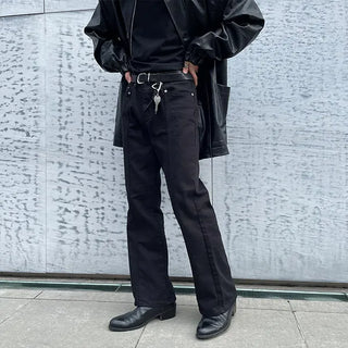 Cotton line flare pants