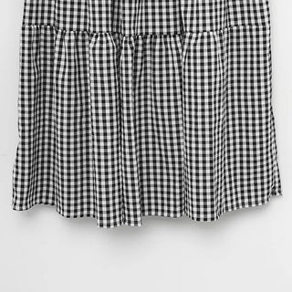 Checked cantan skirt